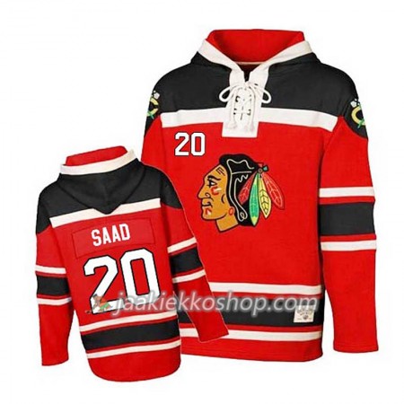 Miehille NHL Chicago Blackhawks Brandon Saad 20 Punainen Sawyer Hooded Sweatshirt